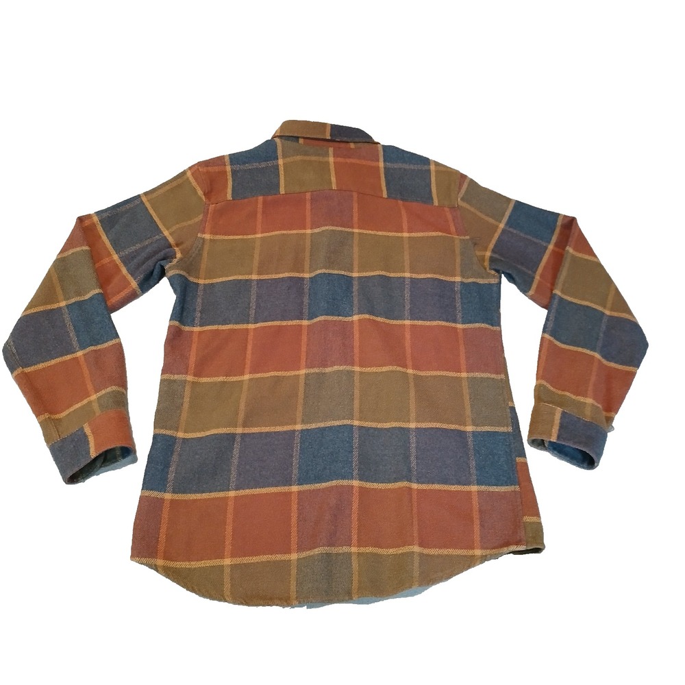 Brixton Shirt‎ Mens Size M Brown Plaid Flannel Button Up Long Sleeve Casual Soft - Picture 2 of 9